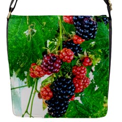 Blackberries Flap Closure Messenger Bag (s) by okhismakingart