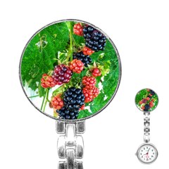 Blackberries Stainless Steel Nurses Watch by okhismakingart