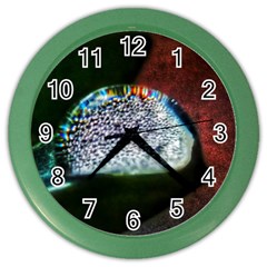 Rainbow Water Droplet Color Wall Clock by okhismakingart