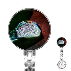 Rainbow Water Droplet Stainless Steel Nurses Watch