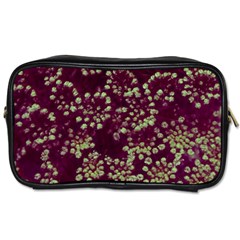 Pink And Green Queen Annes Lace (up Close) Toiletries Bag (one Side) by okhismakingart