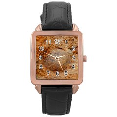 Shell Fossil Ii Rose Gold Leather Watch  by okhismakingart