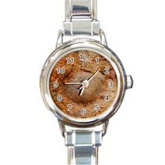 Shell Fossil Ii Round Italian Charm Watch by okhismakingart