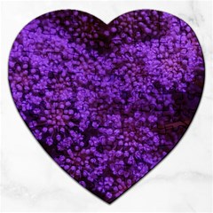 Purple Queen Anne s Lace Landscape Jigsaw Puzzle (heart) by okhismakingart