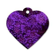 Purple Queen Anne s Lace Landscape Dog Tag Heart (one Side) by okhismakingart