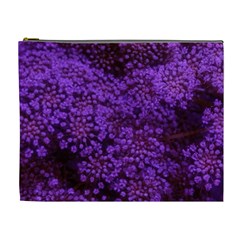 Purple Queen Anne s Lace Landscape Cosmetic Bag (xl) by okhismakingart