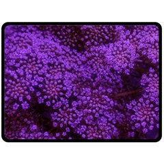 Purple Queen Anne s Lace Landscape Fleece Blanket (large)  by okhismakingart