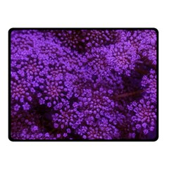 Purple Queen Anne s Lace Landscape Double Sided Fleece Blanket (small)  by okhismakingart