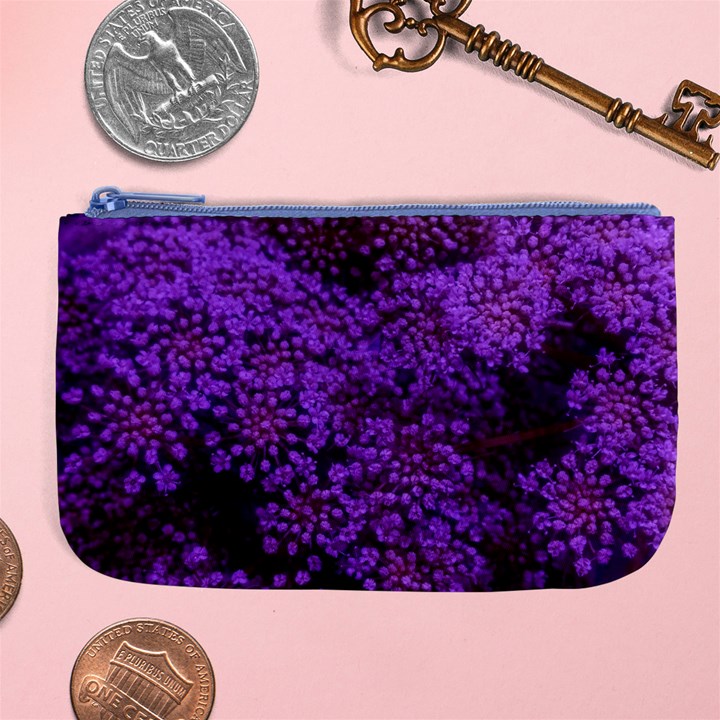 Purple Queen Anne s Lace Landscape Large Coin Purse