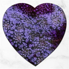 Blue Queen Anne s Lace Landscape Jigsaw Puzzle (heart) by okhismakingart