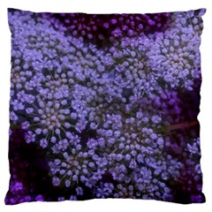 Blue Queen Anne s Lace Landscape Large Cushion Case (one Side) by okhismakingart