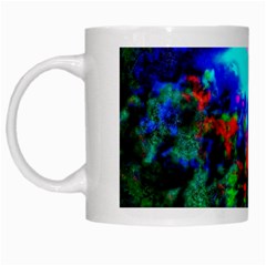 Psychedelic Spaceship White Mugs by okhismakingart