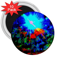 Psychedelic Spaceship 3  Magnets (10 Pack)  by okhismakingart