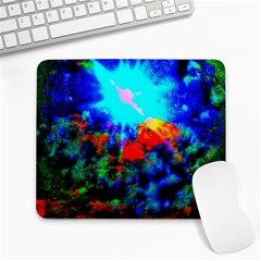 Psychedelic Spaceship Large Mousepads by okhismakingart