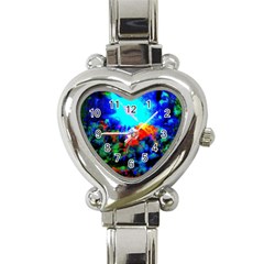 Psychedelic Spaceship Heart Italian Charm Watch by okhismakingart