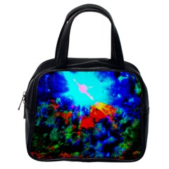 Psychedelic Spaceship Classic Handbag (one Side) by okhismakingart