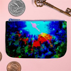 Psychedelic Spaceship Large Coin Purse by okhismakingart