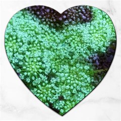 Green Queen Anne s Lace Landscape Jigsaw Puzzle (heart) by okhismakingart