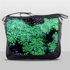 Green Queen Anne s Lace Landscape Messenger Bag by okhismakingart