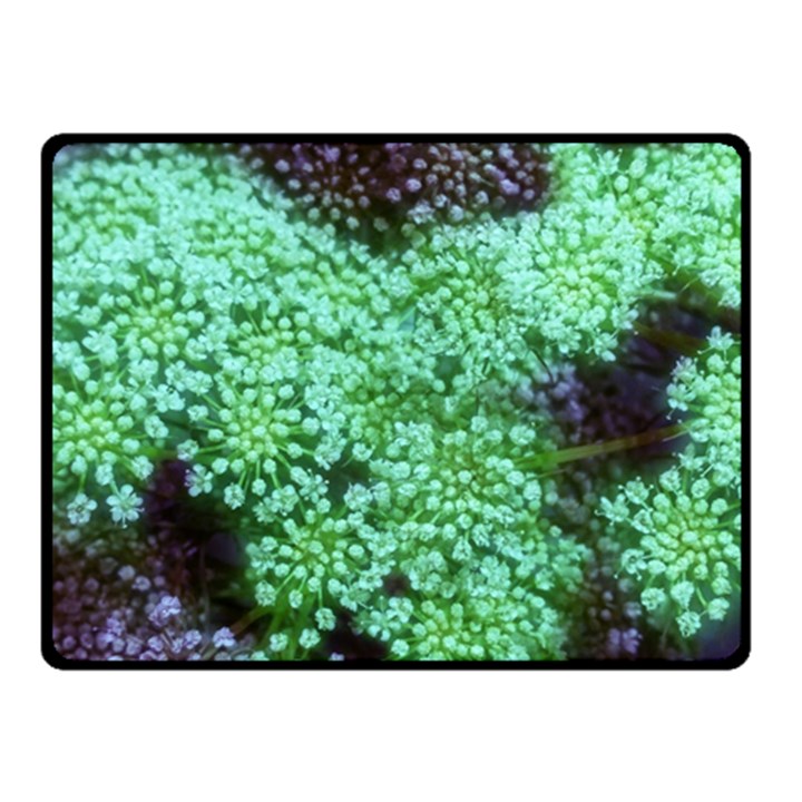 Green Queen Anne s Lace Landscape Double Sided Fleece Blanket (Small) 