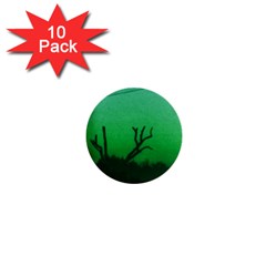 Creepy Green Scene 1  Mini Buttons (10 Pack)  by okhismakingart