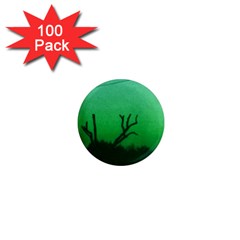 Creepy Green Scene 1  Mini Magnets (100 Pack)  by okhismakingart