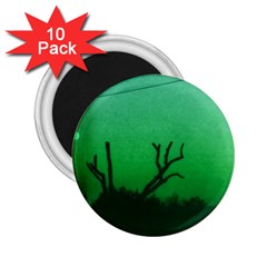 Creepy Green Scene 2 25  Magnets (10 Pack)  by okhismakingart