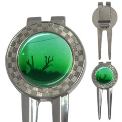 Creepy Green Scene 3-in-1 Golf Divots by okhismakingart