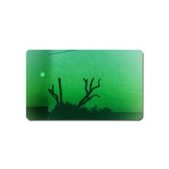 Creepy Green Scene Magnet (name Card) by okhismakingart