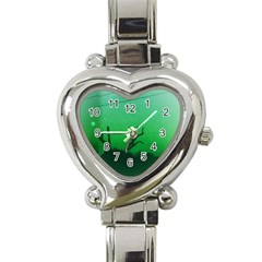 Creepy Green Scene Heart Italian Charm Watch by okhismakingart