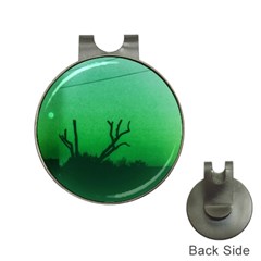 Creepy Green Scene Hat Clips With Golf Markers by okhismakingart