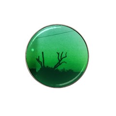 Creepy Green Scene Hat Clip Ball Marker by okhismakingart