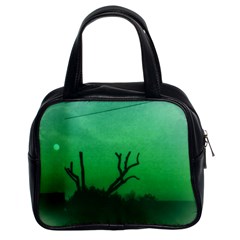 Creepy Green Scene Classic Handbag (two Sides) by okhismakingart