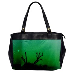 Creepy Green Scene Oversize Office Handbag by okhismakingart