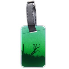 Creepy Green Scene Luggage Tags (two Sides) by okhismakingart