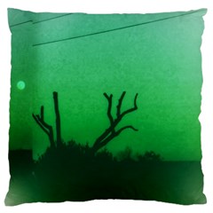 Creepy Green Scene Large Cushion Case (two Sides) by okhismakingart