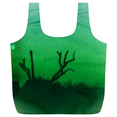 Creepy Green Scene Full Print Recycle Bag (xl) by okhismakingart