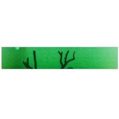 Creepy Green Scene Large Flano Scarf  by okhismakingart