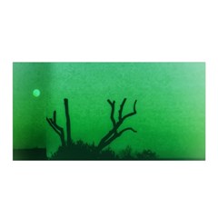 Creepy Green Scene Satin Wrap by okhismakingart