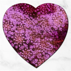 Pink Queen Anne s Lace Landscape Jigsaw Puzzle (heart) by okhismakingart