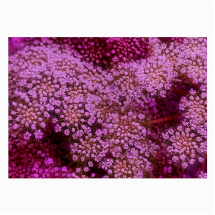 Pink Queen Anne s Lace Landscape Large Glasses Cloth (2-Side)