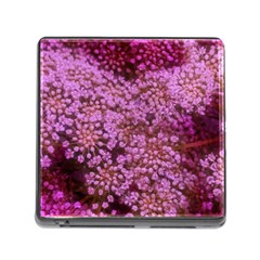 Pink Queen Anne s Lace Landscape Memory Card Reader (square 5 Slot) by okhismakingart