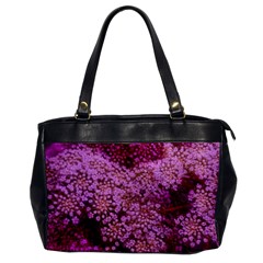 Pink Queen Anne s Lace Landscape Oversize Office Handbag by okhismakingart