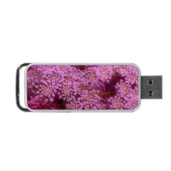 Pink Queen Anne s Lace Landscape Portable Usb Flash (two Sides) by okhismakingart