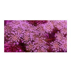 Pink Queen Anne s Lace Landscape Satin Wrap by okhismakingart