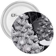 Black And White Christmas 3  Buttons by okhismakingart