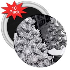 Black And White Christmas 3  Magnets (10 Pack)  by okhismakingart