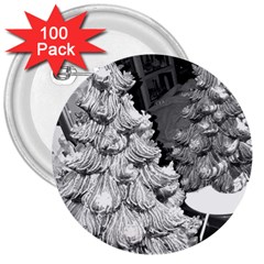 Black And White Christmas 3  Buttons (100 Pack)  by okhismakingart