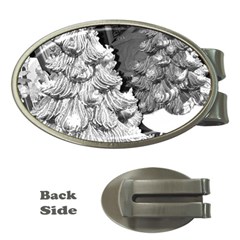 Black And White Christmas Money Clips (oval)  by okhismakingart