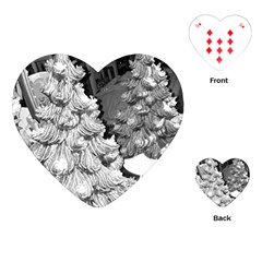 Black And White Christmas Playing Cards (heart) by okhismakingart